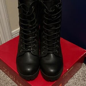 Zigi Soho Black Combat Boots